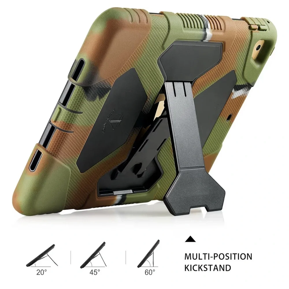 Rugged Protective Case for iPad 5th/6th Gen - Army Black